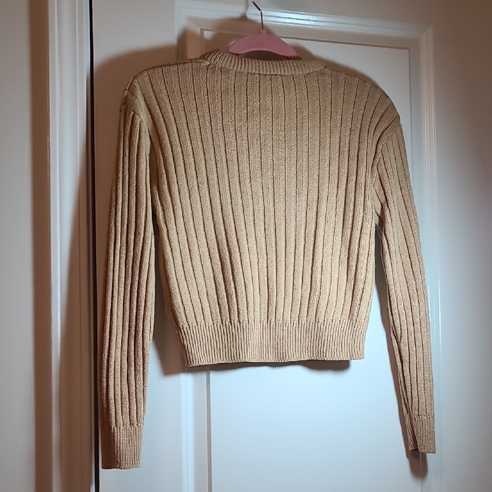 Divided Tan Ribbed Crew Neck Sweater - Picture 5 of 5